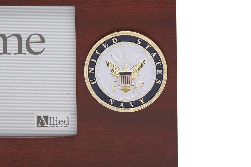 Allied Flag Allied Frame US Navy Medallion Desktop Landscape Picture Frame - 4 x 6 Inch - Image 2